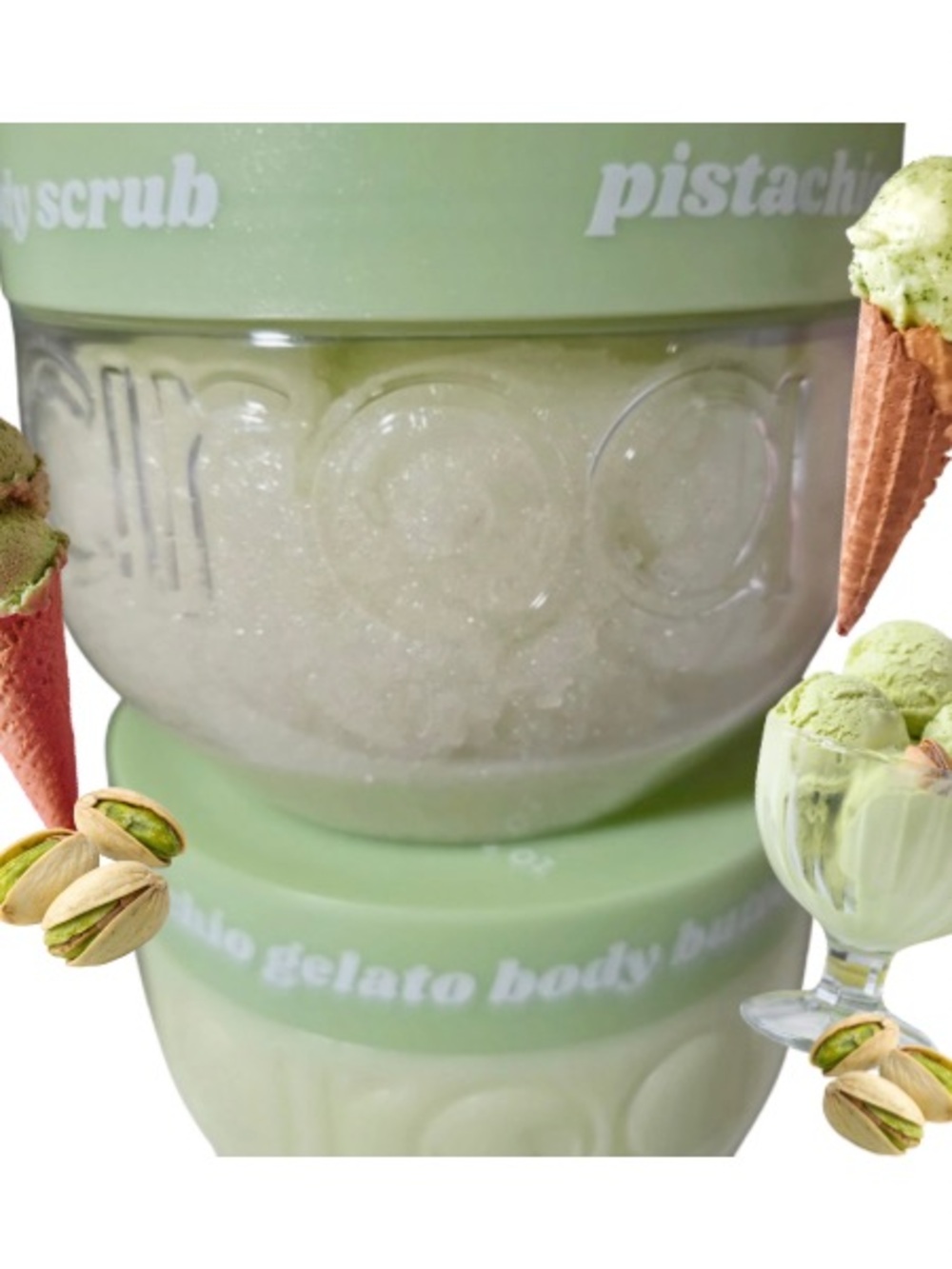 NWT NEW Cirio Pistachio Gelato Body Scrub & Butter gourmand beauty skincare set